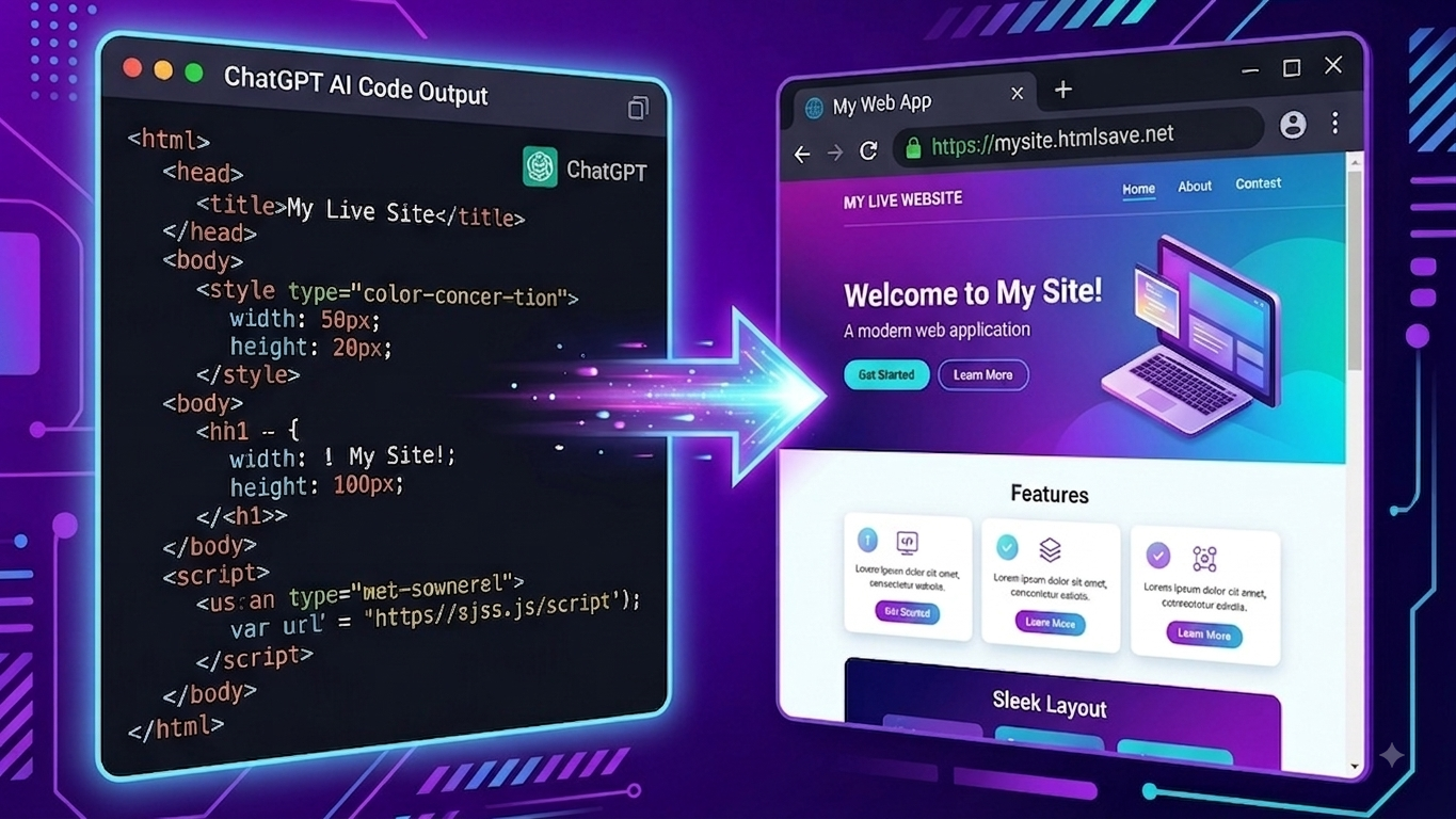 How to Turn ChatGPT HTML Code Into a Live Website URL (In 30 Seconds)