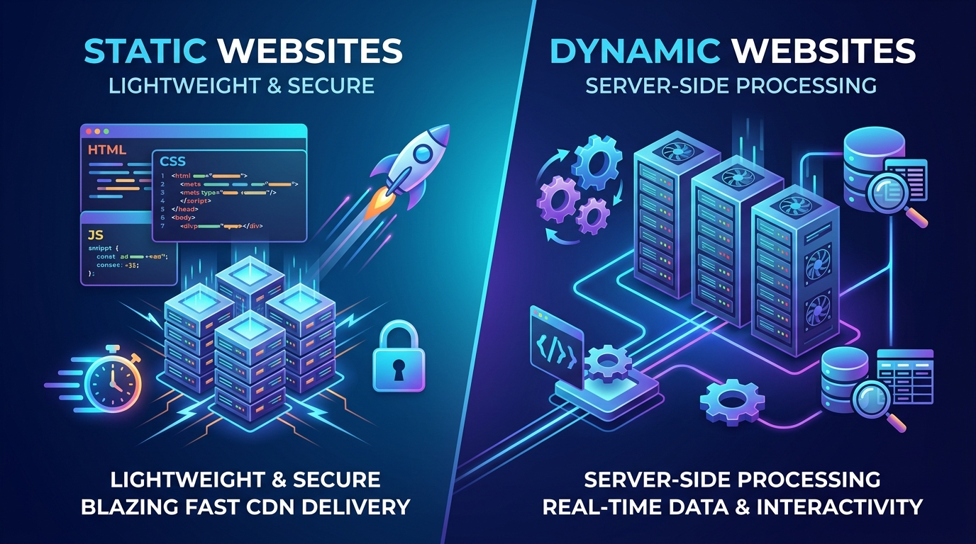 Static vs Dynamic Websites: Key Differences Explained